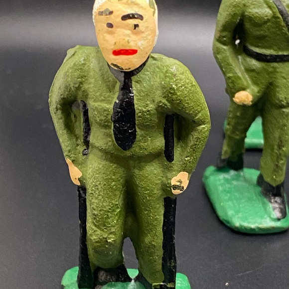 Vintage Barclay Manoil Cast Iron Toy Soldiers Lot of 10 WWII Pre-1970’s - Picture 4 of 13